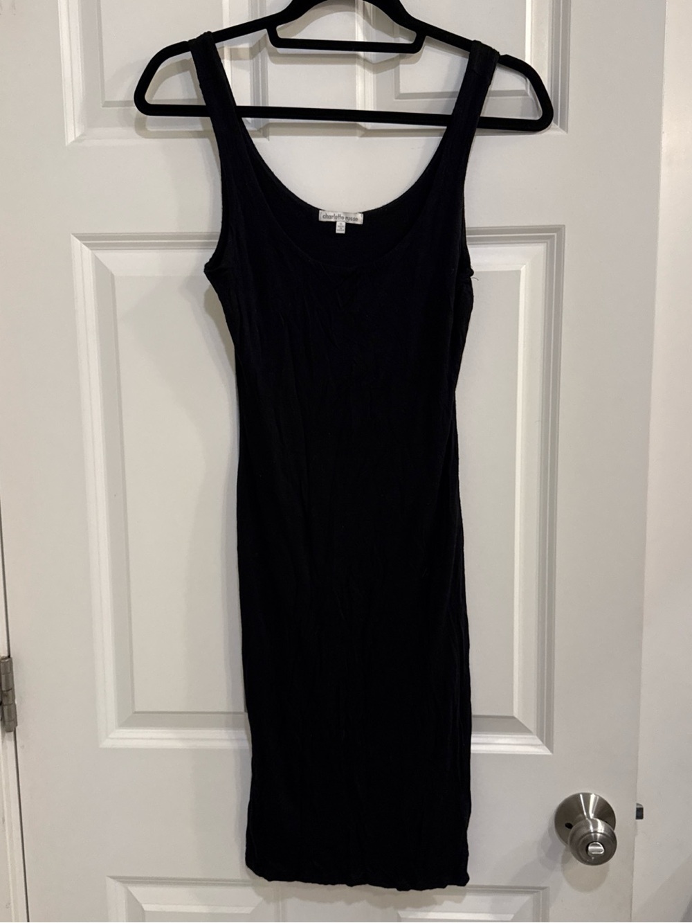 Charlotte Russe Black Sleeveless Midi Tank Dress